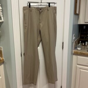 Adidas SZ 36x32 Men’s Tan Golf Athletic Pants 3 Stripe